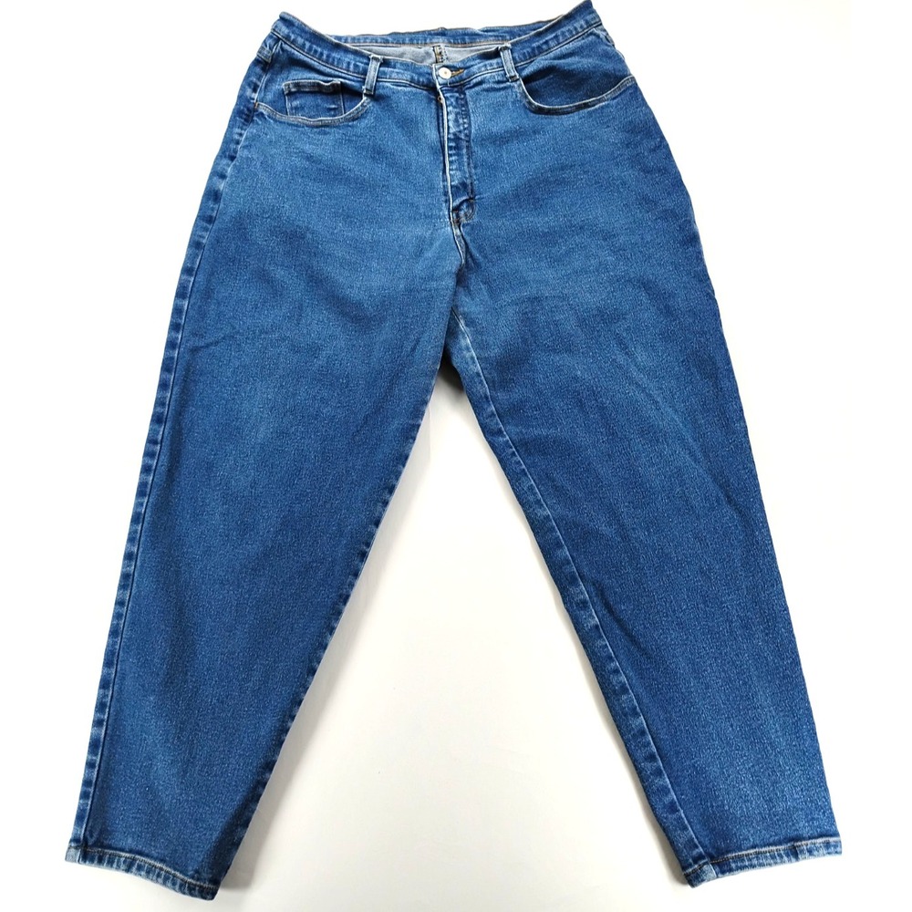 JORDACHE  Women's Blue Jeans 20W Bare Back Vintage Dark Wash 36x28‎ Cow Girl